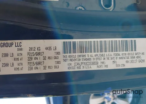 2012 Jeep Patriot Latitude из США, поврежденный, VIN 1C4NJPFA3CD538930